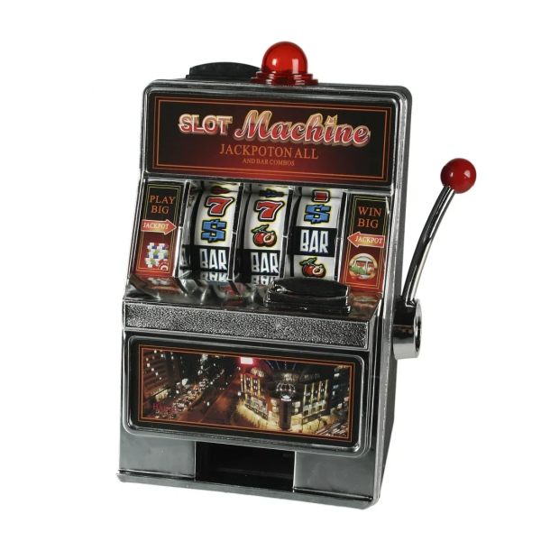 Κουμπαράς Πλαστικός Κουλοχέρης 17cm με ήχο Slot Machine