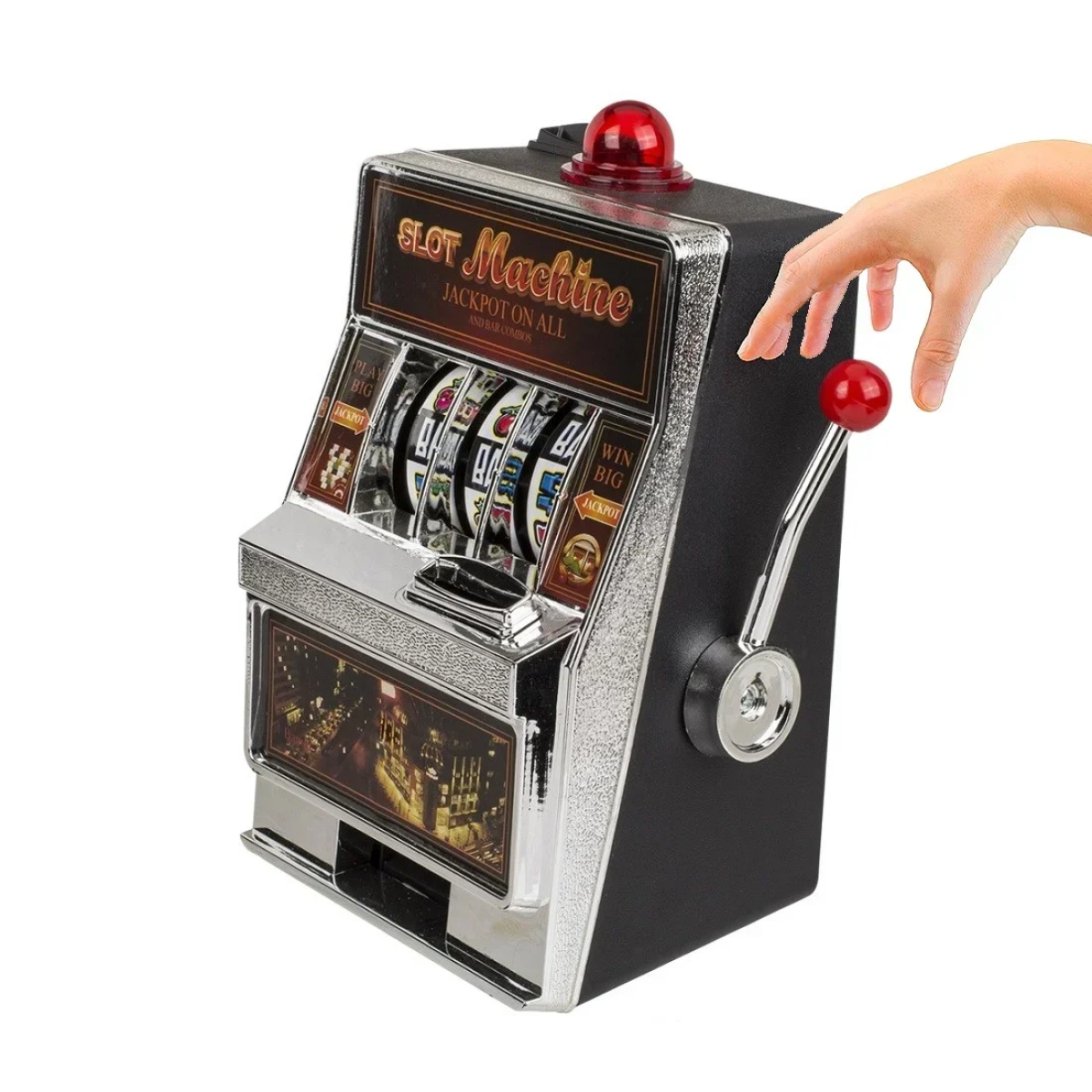 Κουμπαράς Πλαστικός Κουλοχέρης 17cm με ήχο Slot Machine