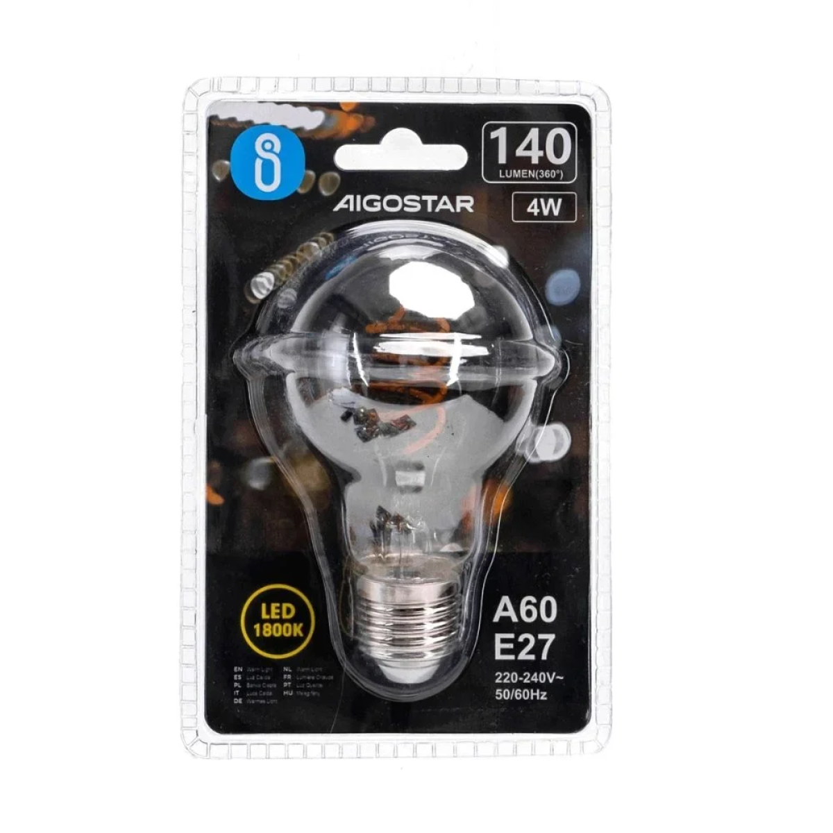 Λάμπα Νήματος LED A60 E27 4W 1800k Aigostar