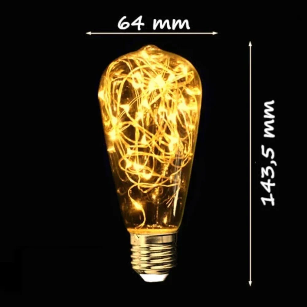 Λάμπα Νήματος LED Amber ST64 E27 1.2W 2500K Aigostar