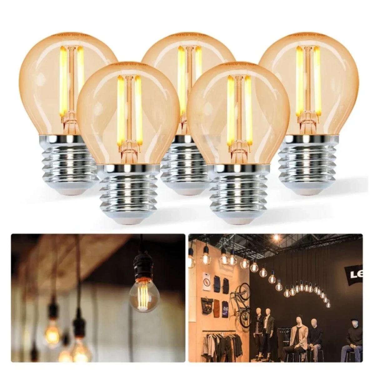 Λάμπα Νήματος LED G45 E27 6W 2200K Aigostar