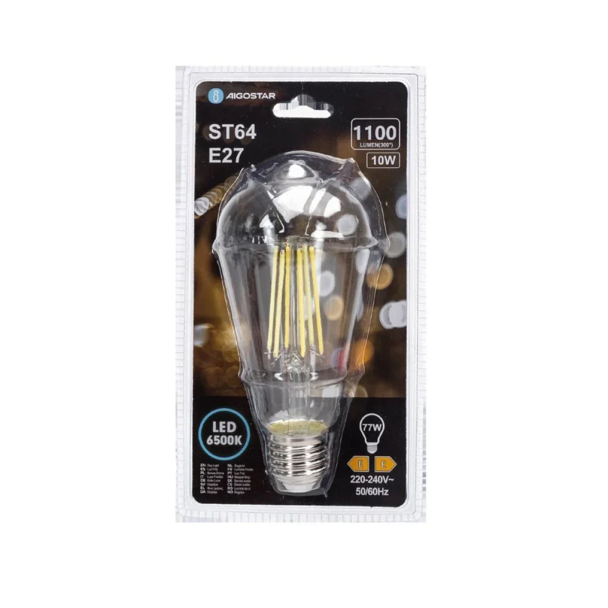 Λάμπα Νήματος LED ST64 E27 10W 6500K Aigostar