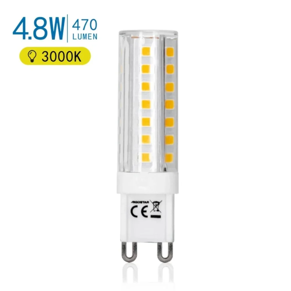 Λαμπτήρας LED G9 4.8W 3000K Aigostar