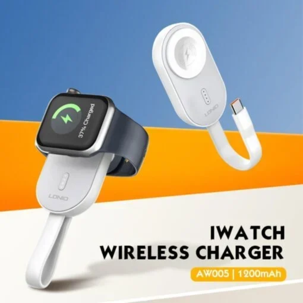 LDNIO AW005 Ασύρματος Φορτιστής Powerbank για Smartwatch - Λευκό