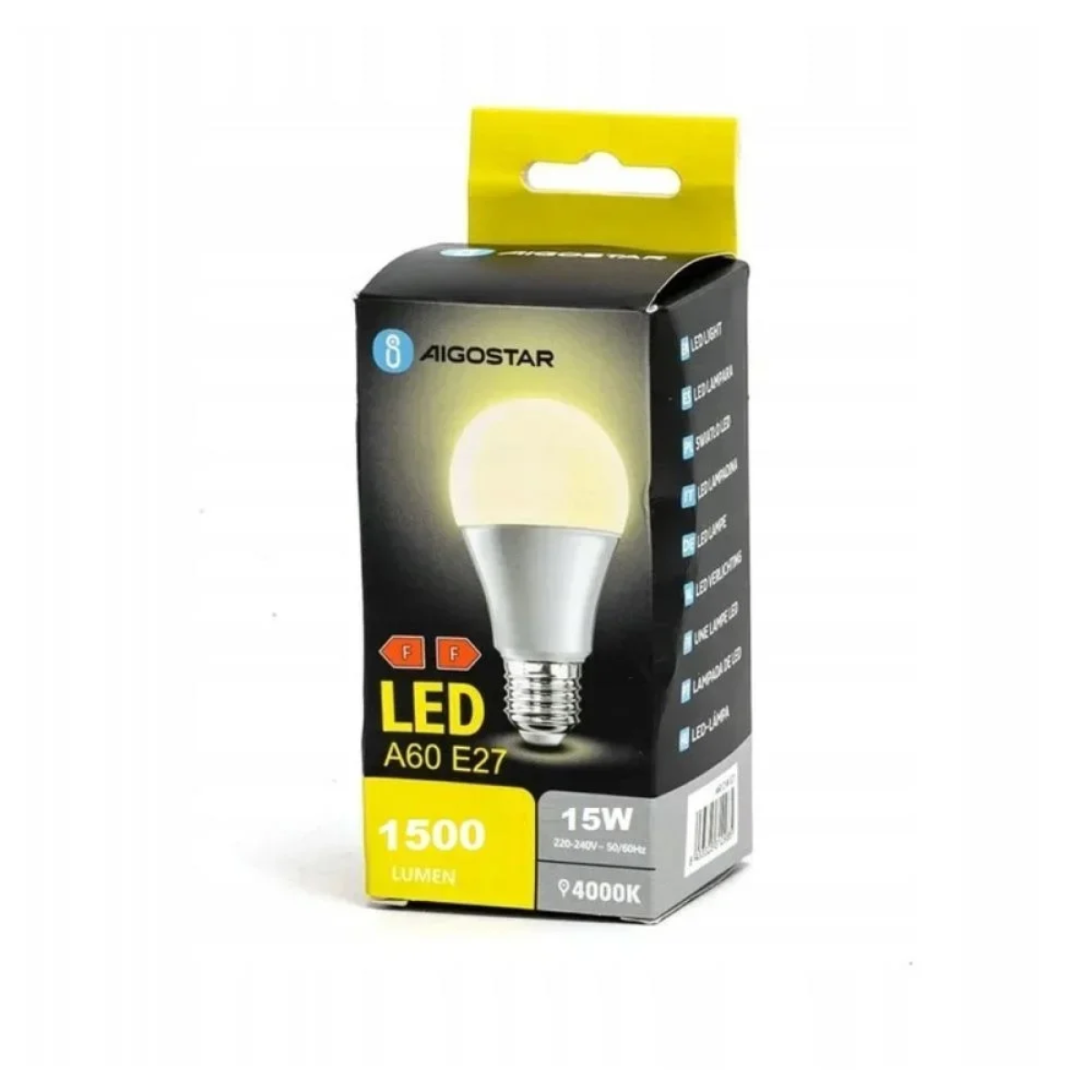 LED Λάμπα A60 E27 15W 4000K Aigostar
