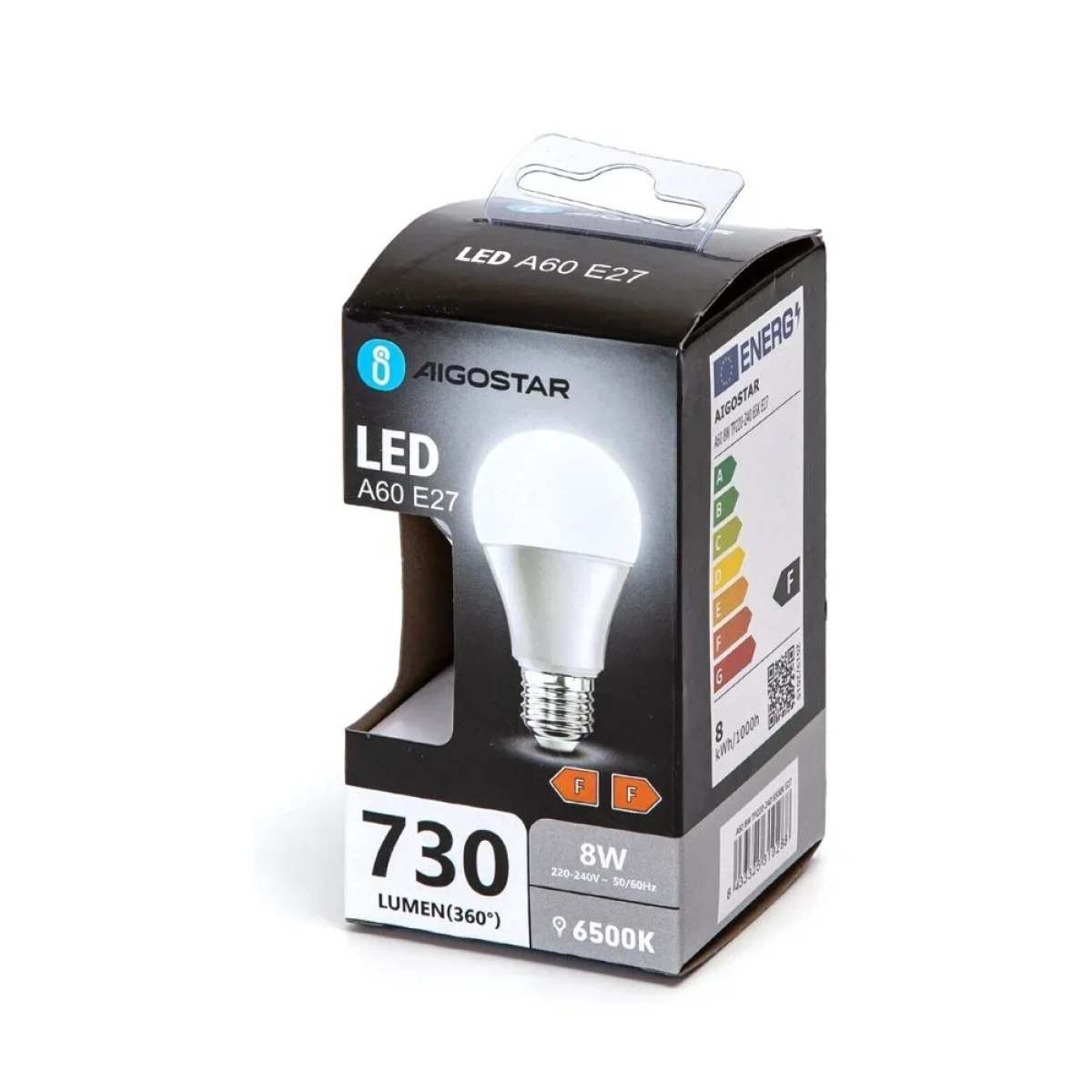 LED Λάμπα A60 E27 8W 6500K Aigostar
