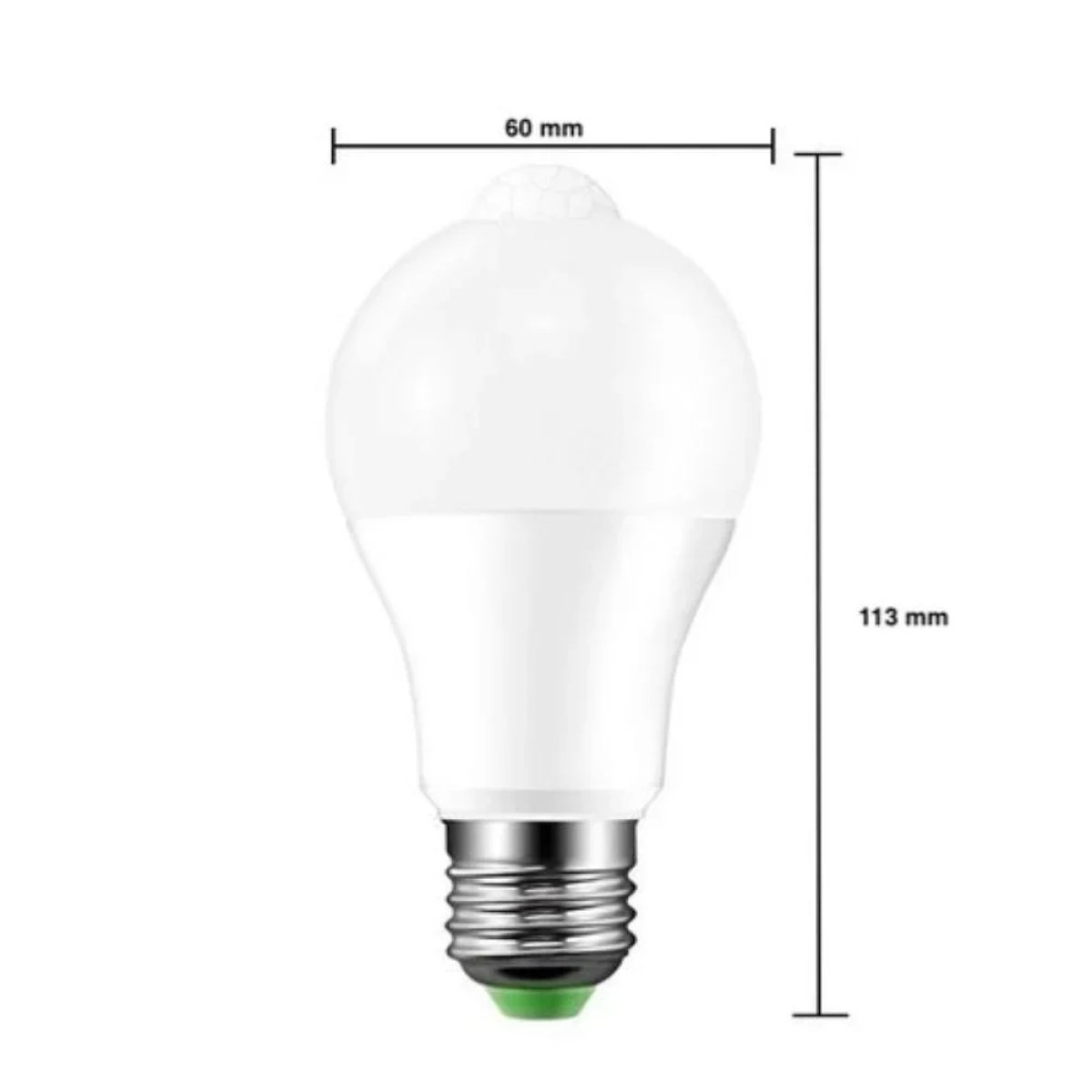 LED Λάμπα Aigostar A60 E27 12W 3000K με Αισθητήρα PIR