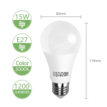 LED Λάμπα Aigostar A60 E27 15W 3000K