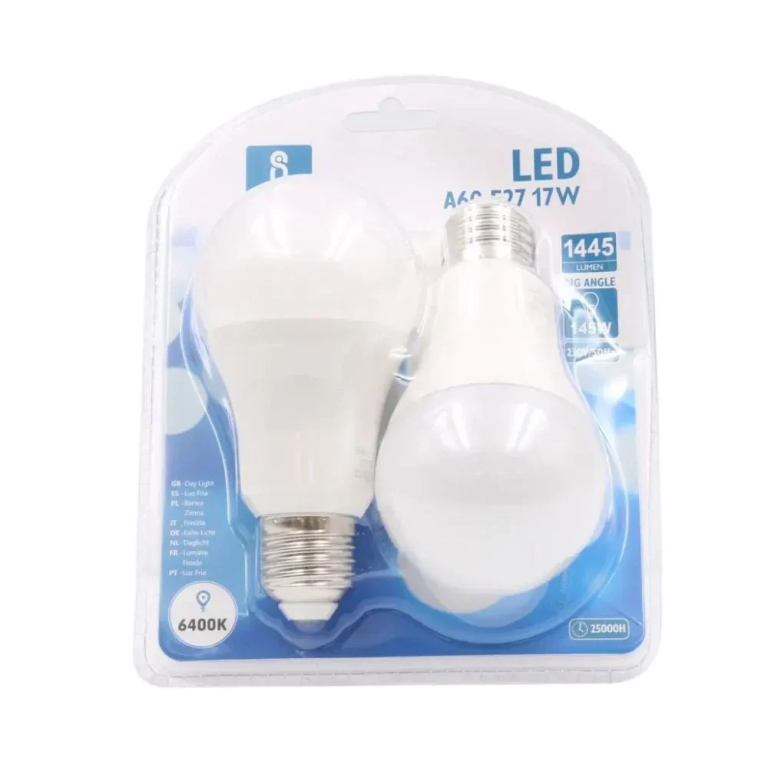 LED Λάμπα Aigostar A60 E27 17W 6400K 2 τμχ