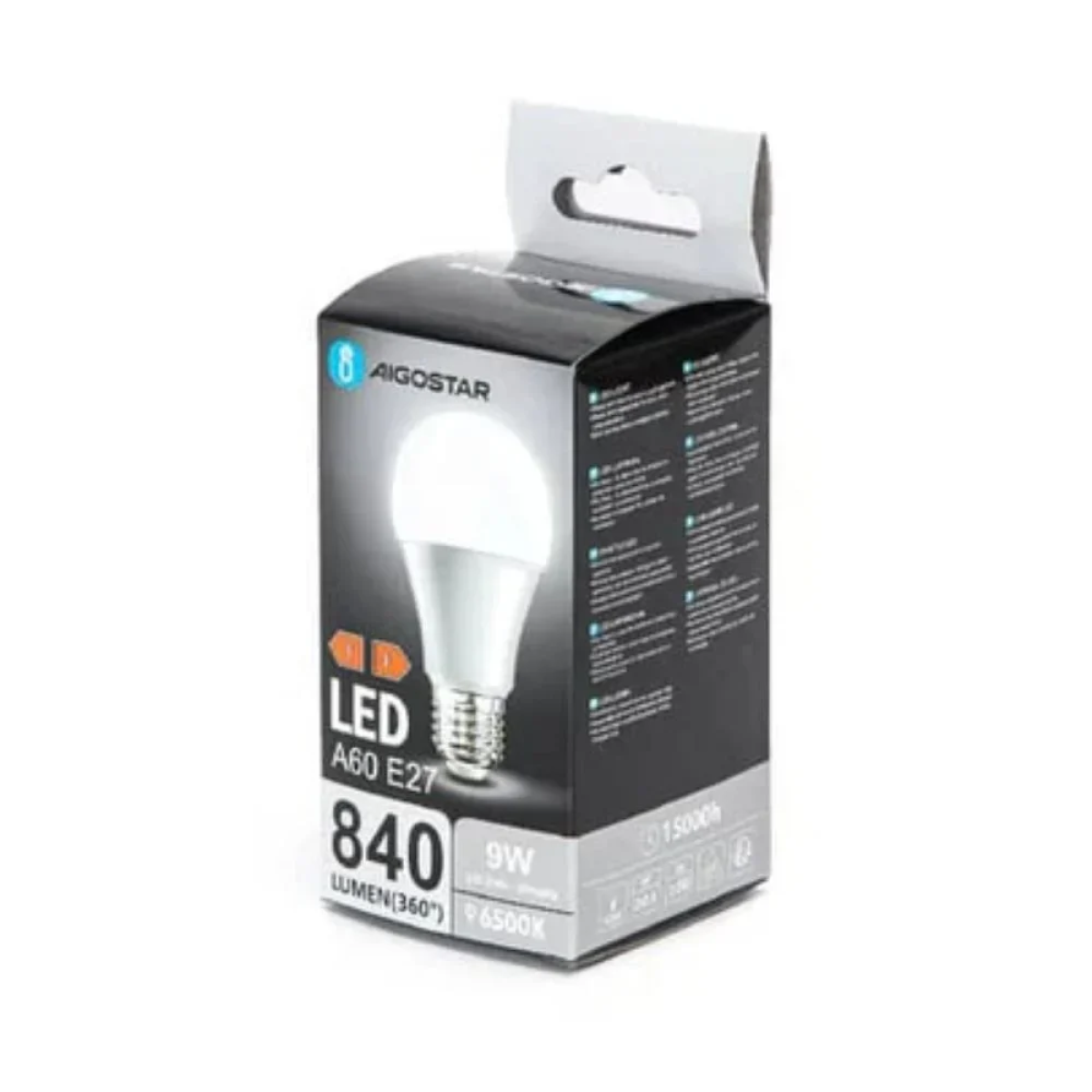 LED Λάμπα Aigostar A60 E27 9W 6500K
