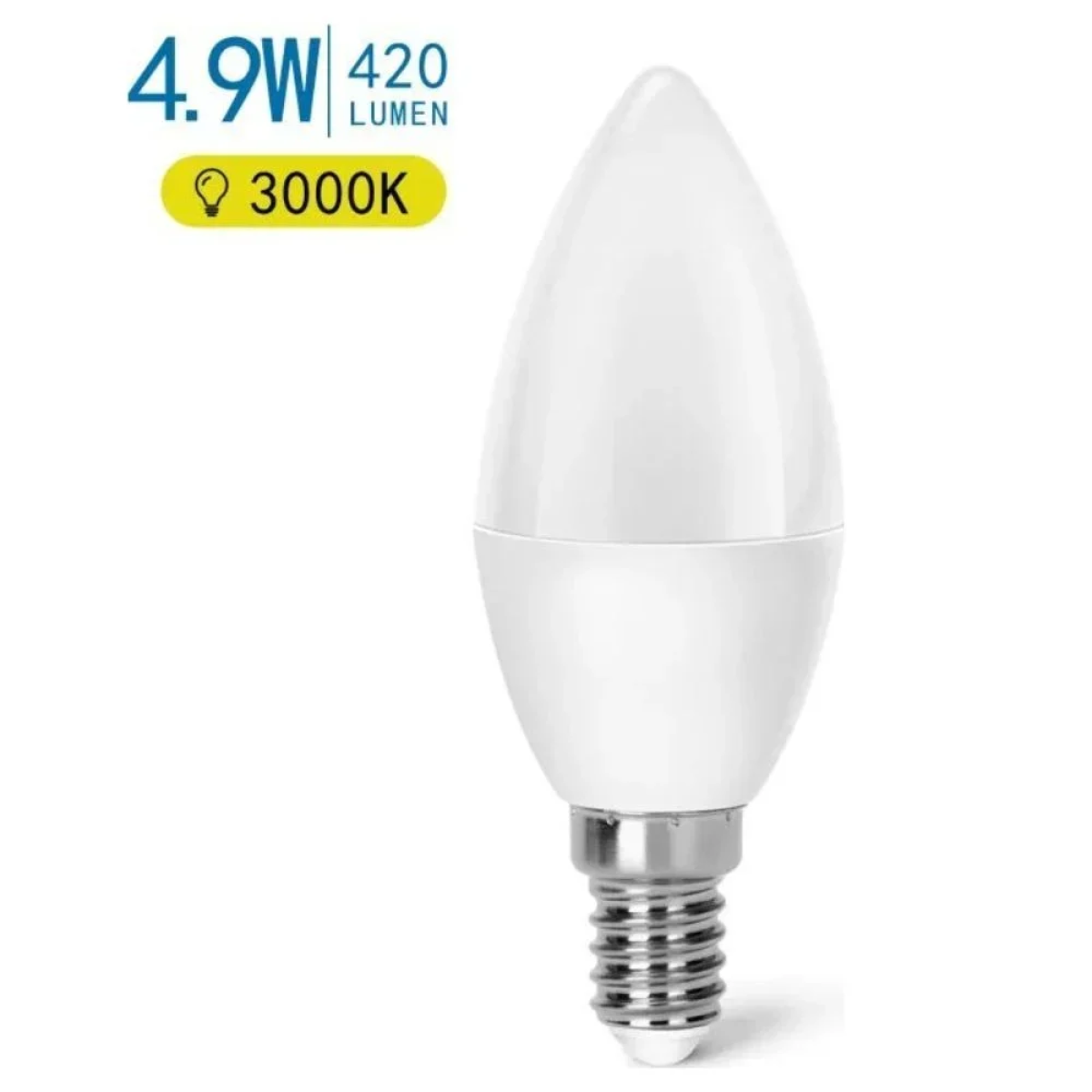 LED Λάμπα C37 E14 4.9W 3000K Aigostar