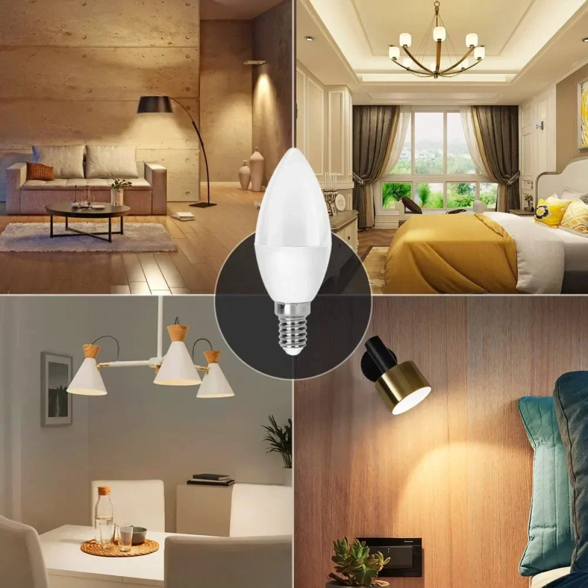 LED Λάμπα C37 E14 7W 3000K Aigostar