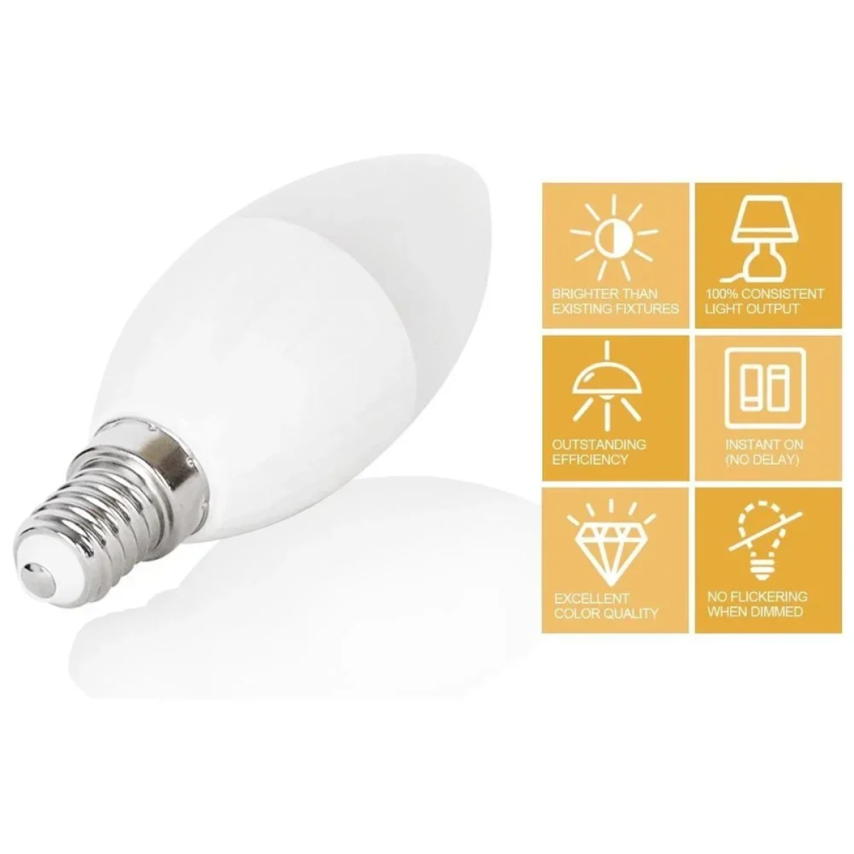 LED Λάμπα C37 E14 7W 3000K Aigostar
