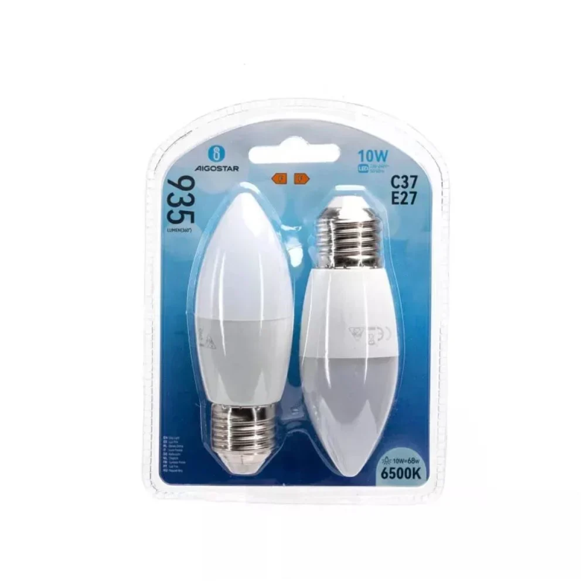 LED Λάμπα C37 E27 10W 6500K Aigostar 2τμχ
