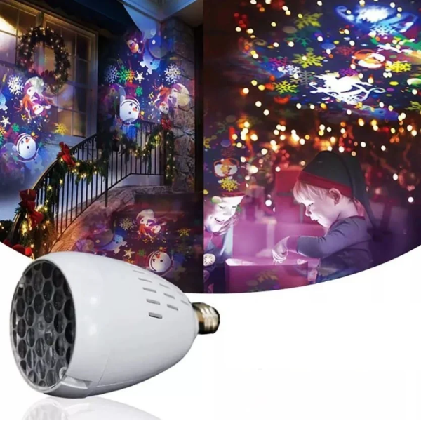 LED Λάμπα Ε27 Προτζέκτορας με Χριστουγεννιάτικα Μοτίβα