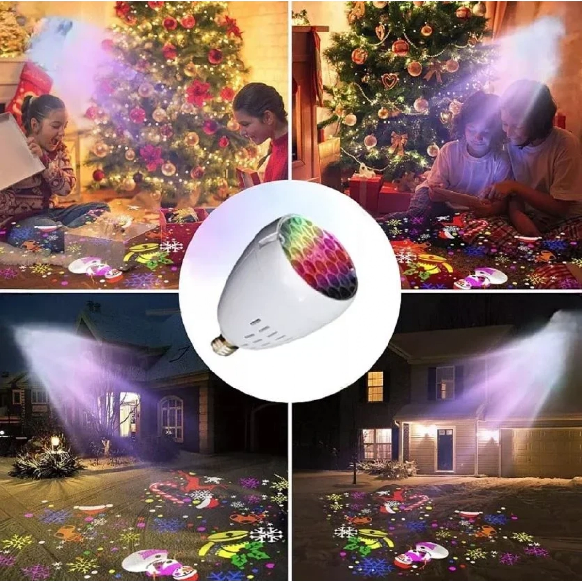 LED Λάμπα Ε27 Προτζέκτορας με Χριστουγεννιάτικα Μοτίβα
