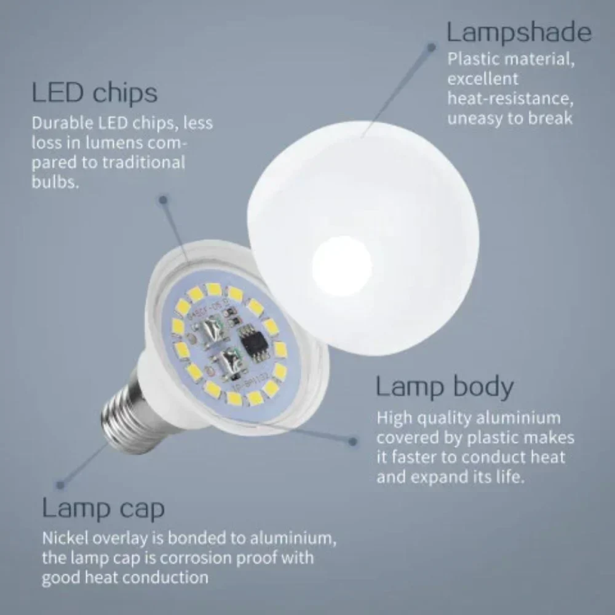LED Λάμπα G45 E14 9W 4000K Aigostar