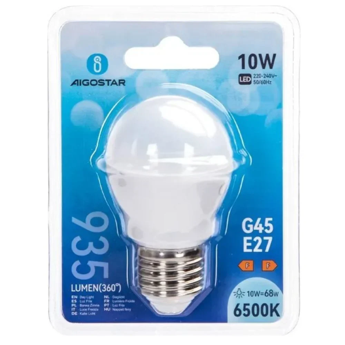 LED Λάμπα G45 E27 10W 6500K Aigostar