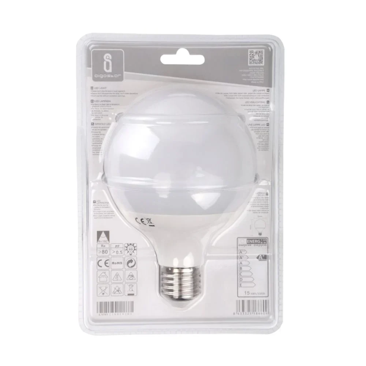 LED Λάμπα G95 E27 15W 4000K Aigostar