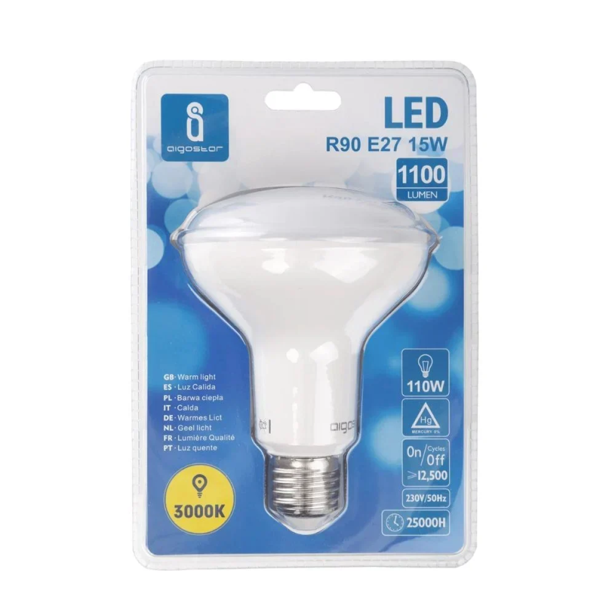 LED Λάμπα R90 E27 15W 3000K Aigostar