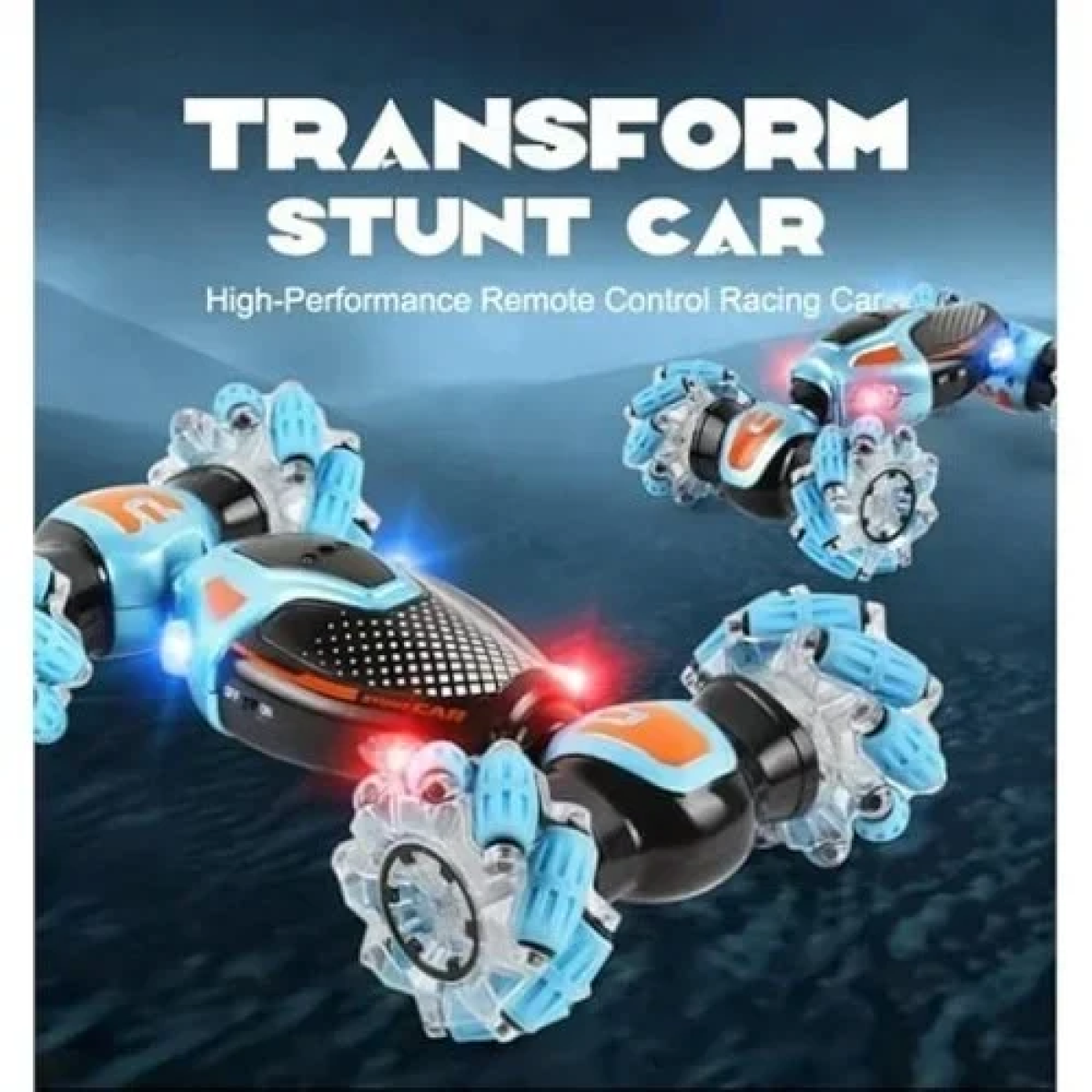 LH-C048-3 Τηλεκατευθυνόμενο Αυτοκίνητο Transform Stunt - Μπλε/Πορτοκαλί