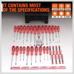 Μαγνητικό Σετ Κατσαβιδιών 100 τεμαχίων Power Nut Nut Driver Bits Ratchet 142420-04-1