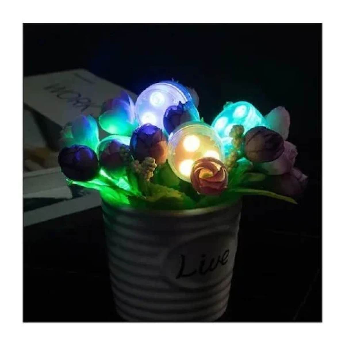Μίνι Φωτάκια LED Πολύχρωμα Μπαταρίας σε Σειρά 6τμχ AT47929 Arrango