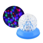 Μίνι Φωτορυθμική ντισκομπάλα LED RGB περιστρεφόμενη με βάση μπλε W118