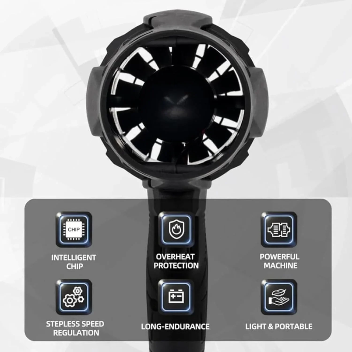 Mini Jet Turbo Fan Φυσητήρας Μπαταρίας 48V Μπλε