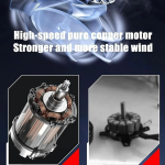 Mini Jet Turbo Fan Φυσητήρας Μπαταρίας 48V Μπλε