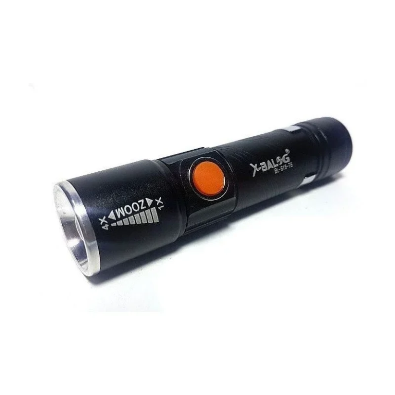 Mini Led Επαναφορτιζόμενος Φακός USB 200lm Bailong BL-616-T6