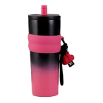 Παγούρι Θερμός 710ml Ανοξείδωτο με Καλαμάκι - Φούξια