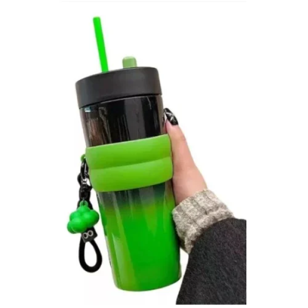 Παγούρι Θερμός 710ml Ανοξείδωτο με Καλαμάκι - Πράσινο