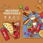 Παζλ 48τμχ 75x50cm Delicious Food Puzzle PE967