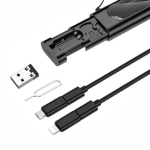 Πολυχρηστική Θήκη με Σετ Αντάπτορες USB 4 σε 1 3A Micro, Type-C, Lightning, USB-A Borofone U36