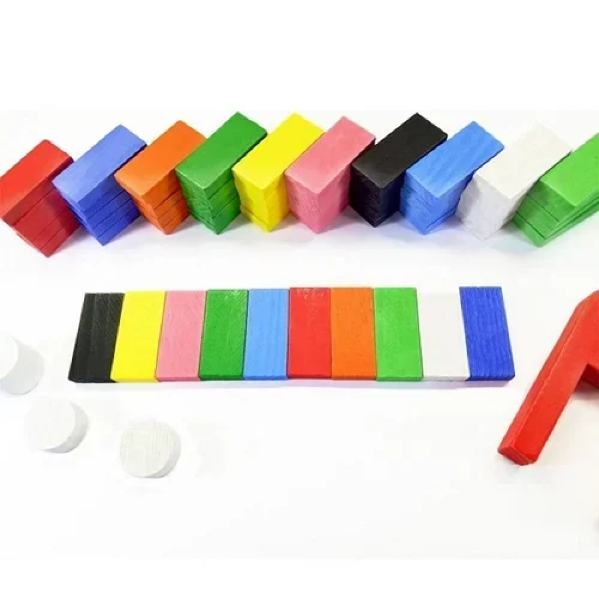 Πολύχρωμα ξύλινα domino 100τμχ ZX-018 - Image 2