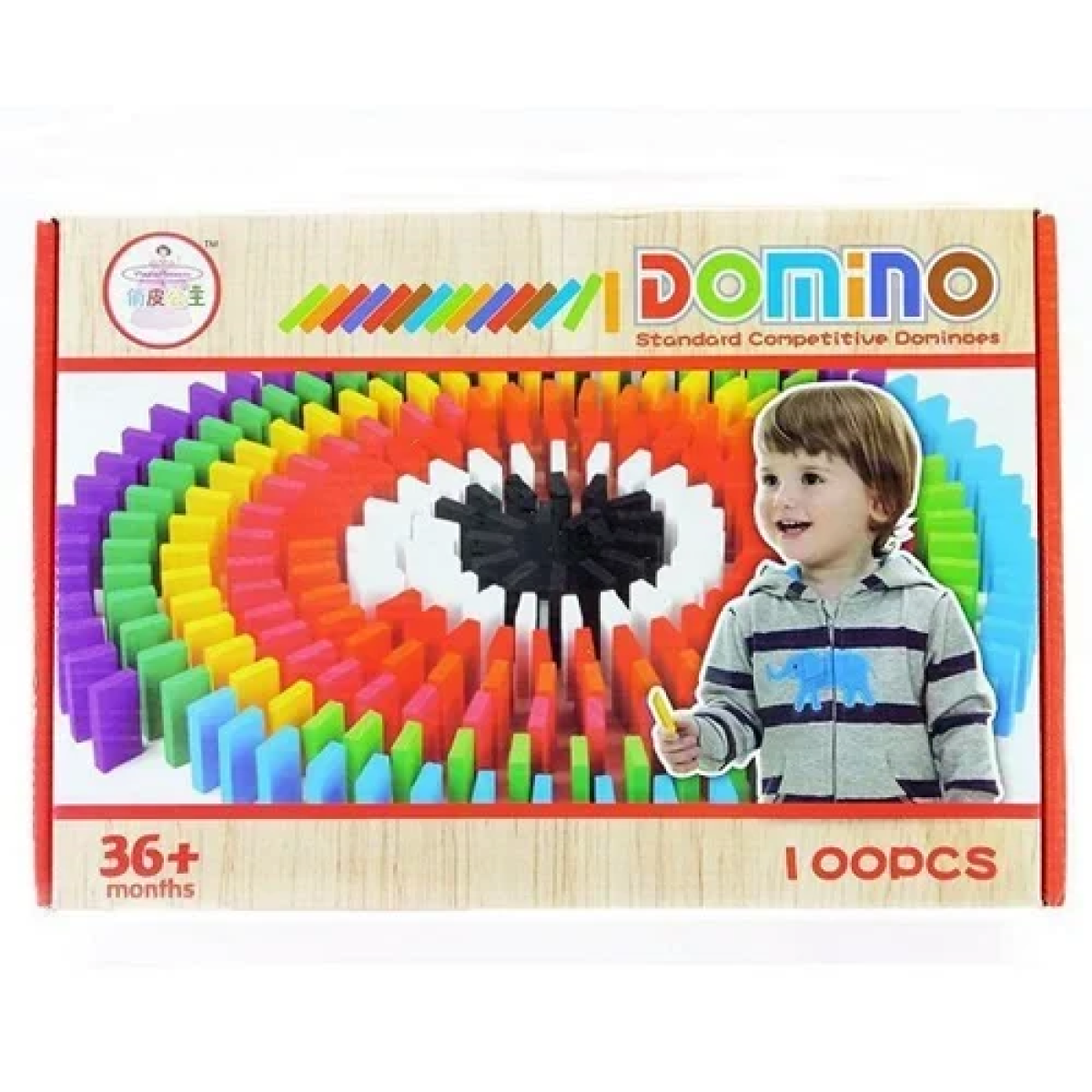 Πολύχρωμα ξύλινα domino 100τμχ ZX-018 - Image 3