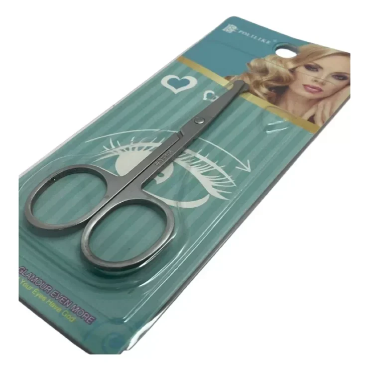 Ψαλίδι Για Περιποίηση Φρυδιών Ασημί Polilike