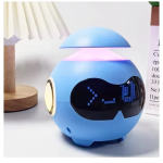 Ψηφιακό ρολόι ξυπνητήρι emoticon με οθόνη LED – ηχείο φωτιστικό ZY-2417 μπλε