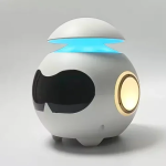 Ψηφιακό ρολόι ξυπνητήρι emoticon με οθόνη LED – ηχείο φωτιστικό ZY-2417 μπλε - Image 4