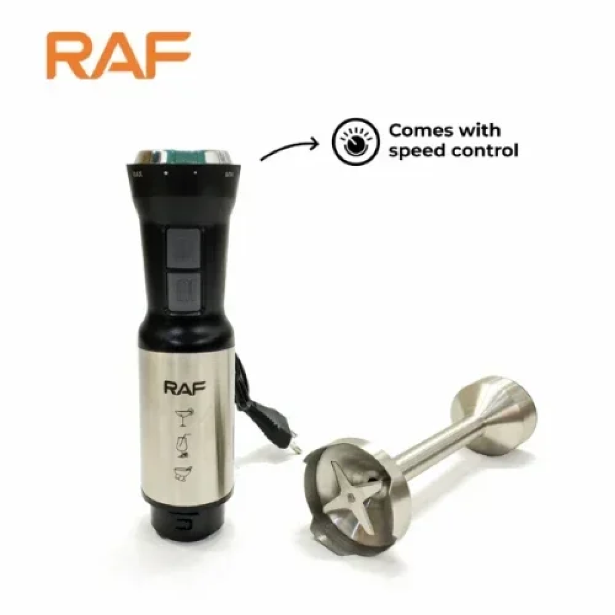 Raf R.294 Ραβδομπλέντερ με Ανοξείδωτη Ράβδο 600W Ασημί