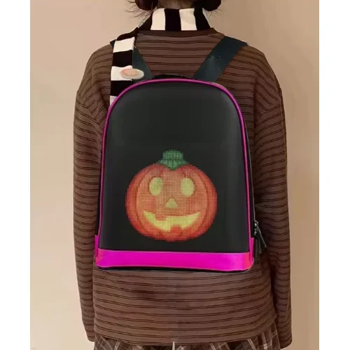 Σακίδιο Led Aδιάβροχο - Smart Led Backpack Μαύρο/Φούξια
