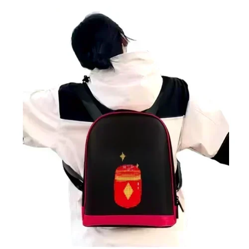 Σακίδιο Led Aδιάβροχο - Smart Led Backpack Μαύρο/Κόκκινο