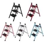 Σκαλοσκαμπό Σιδήρου 3 Σκαλιών L107-3 Μαύρο