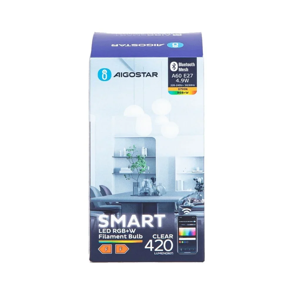 Smart Λάμπα Νήματος LED A60 E27 4.9W Aigostar