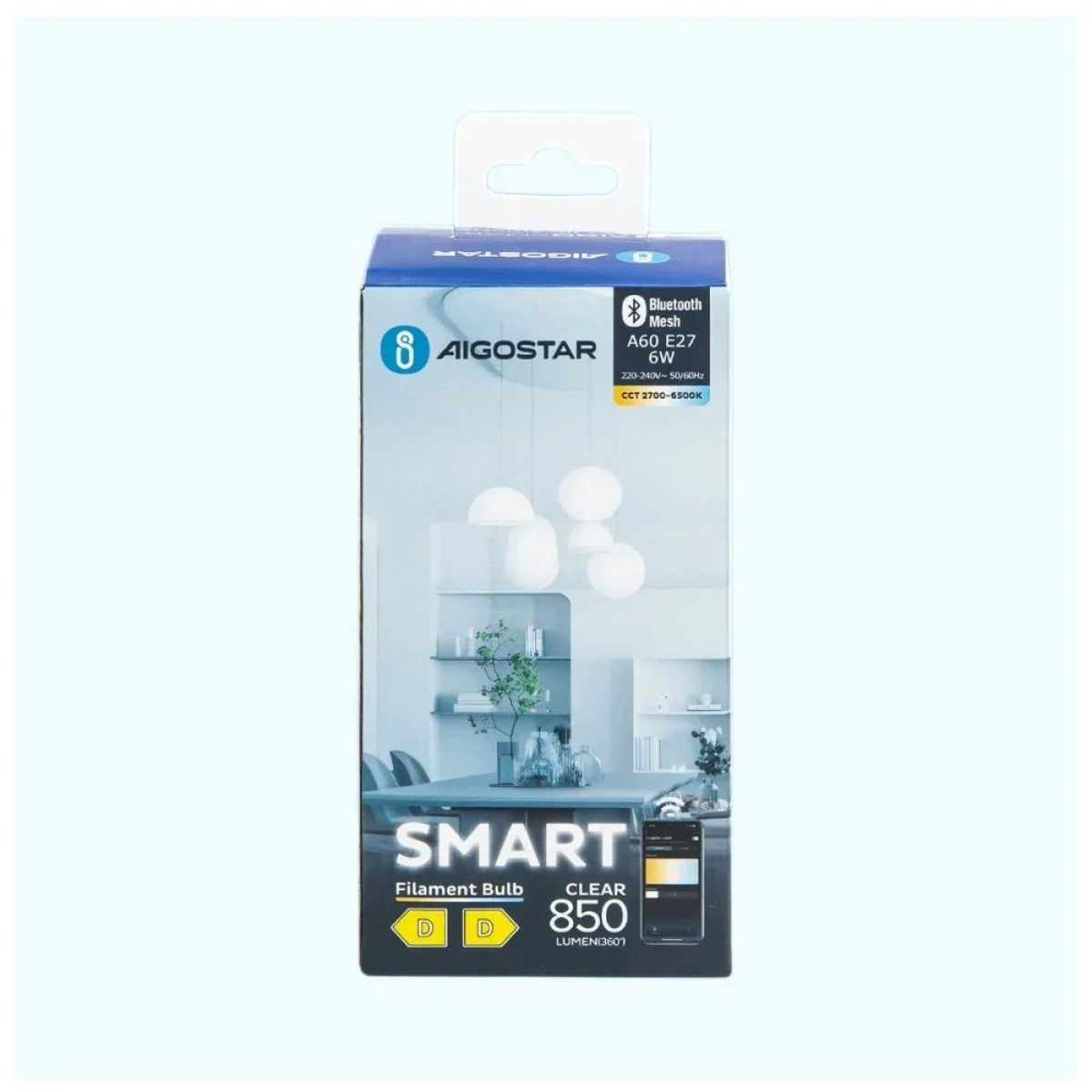 Smart Λάμπα Νήματος LED A60 E27 6W Aigostar