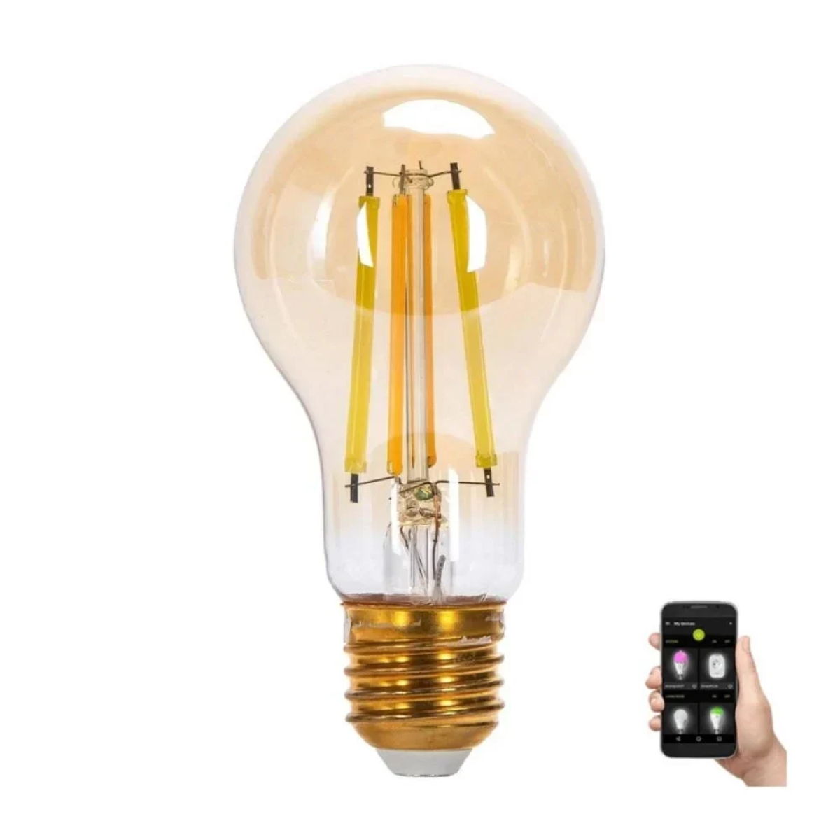 Smart Λάμπα Νήματος LED A60 E27 6W Aigostar Χρυσό