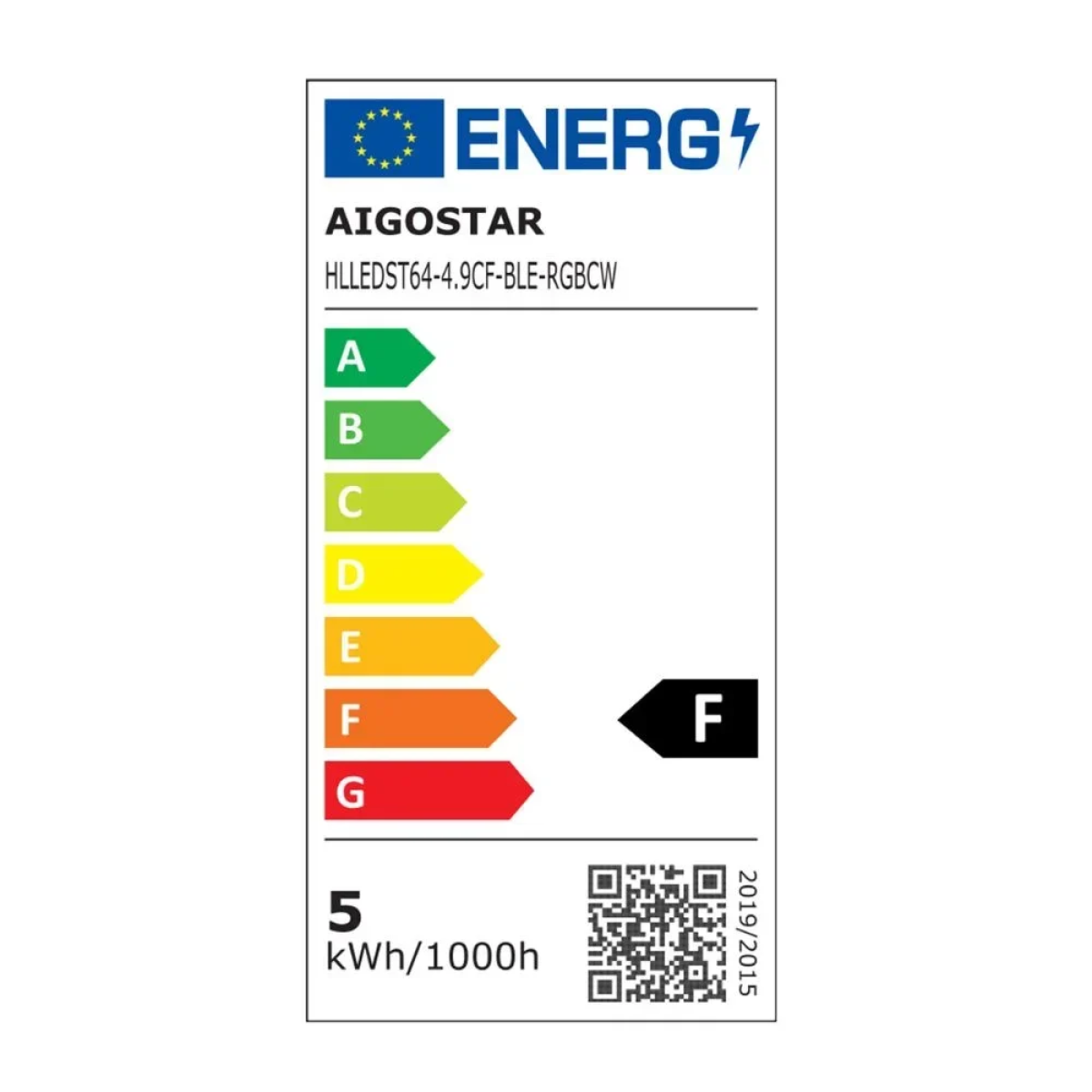Smart Λάμπα Νήματος LED ST64 E27 4.9W Aigostar