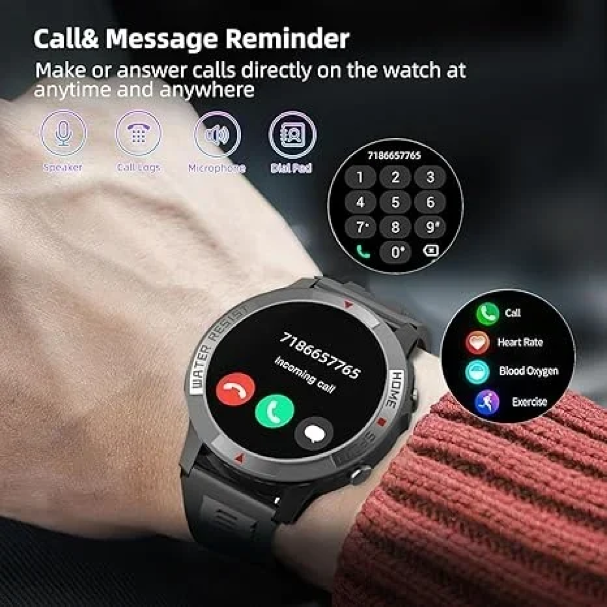 Smartwatch με οθόνη αφής HD 1,45'' Awei WH1 Pro