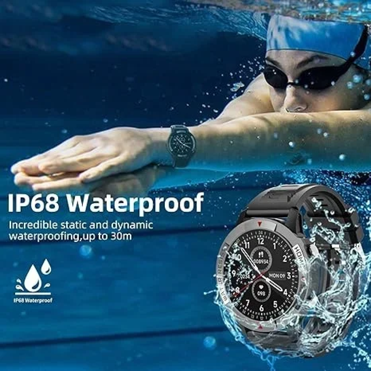 Smartwatch με οθόνη αφής HD 1,45'' Awei WH1 Pro